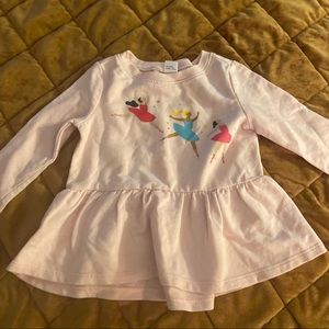 18-24 months baby girl ballerina long sleeve top